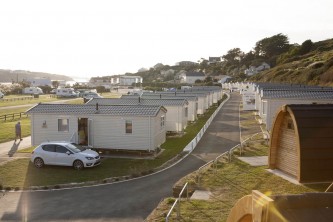 View of caravans toward the beach